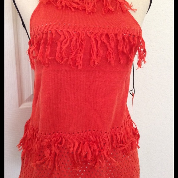 Top Fringe Orange Shirt Townsen Tank Nordstrom XS - Picture 4 of 4